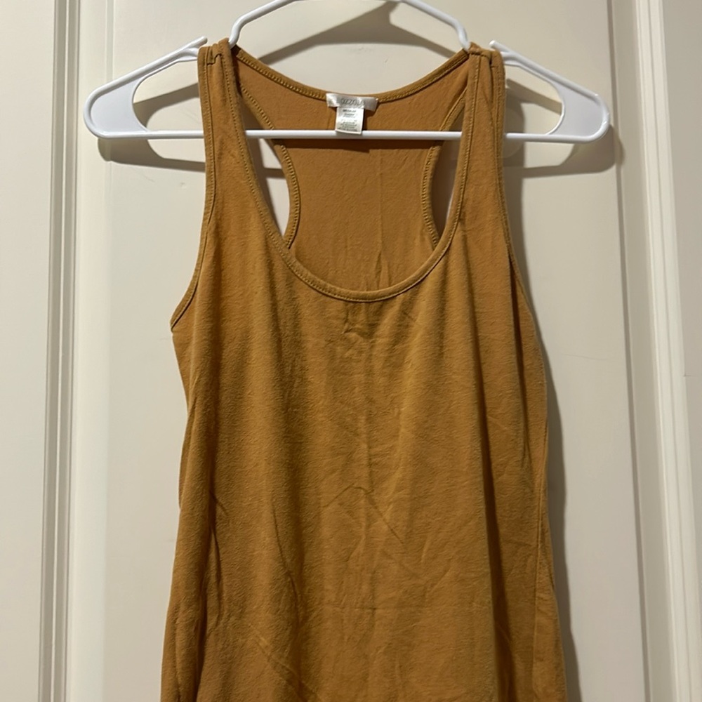 Bozzolo womens BodyCon racerback sleeveless Mini Dress stretchy Size M beige
